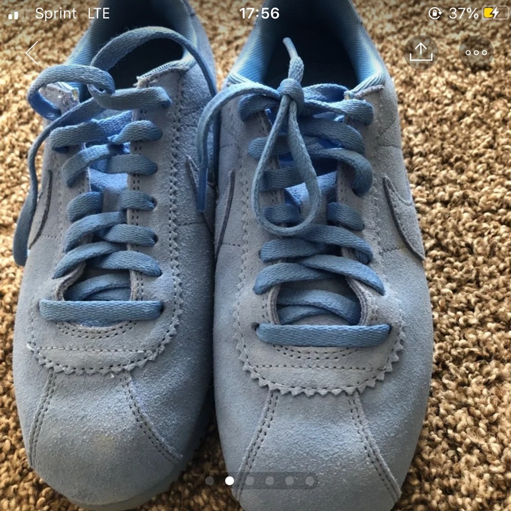 Nike Cortez light blue suede